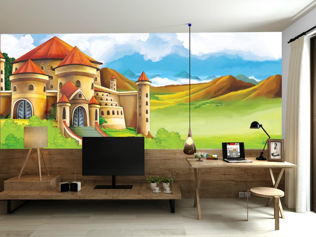 Фотообои 3D для детской комнаты Сказочный замок