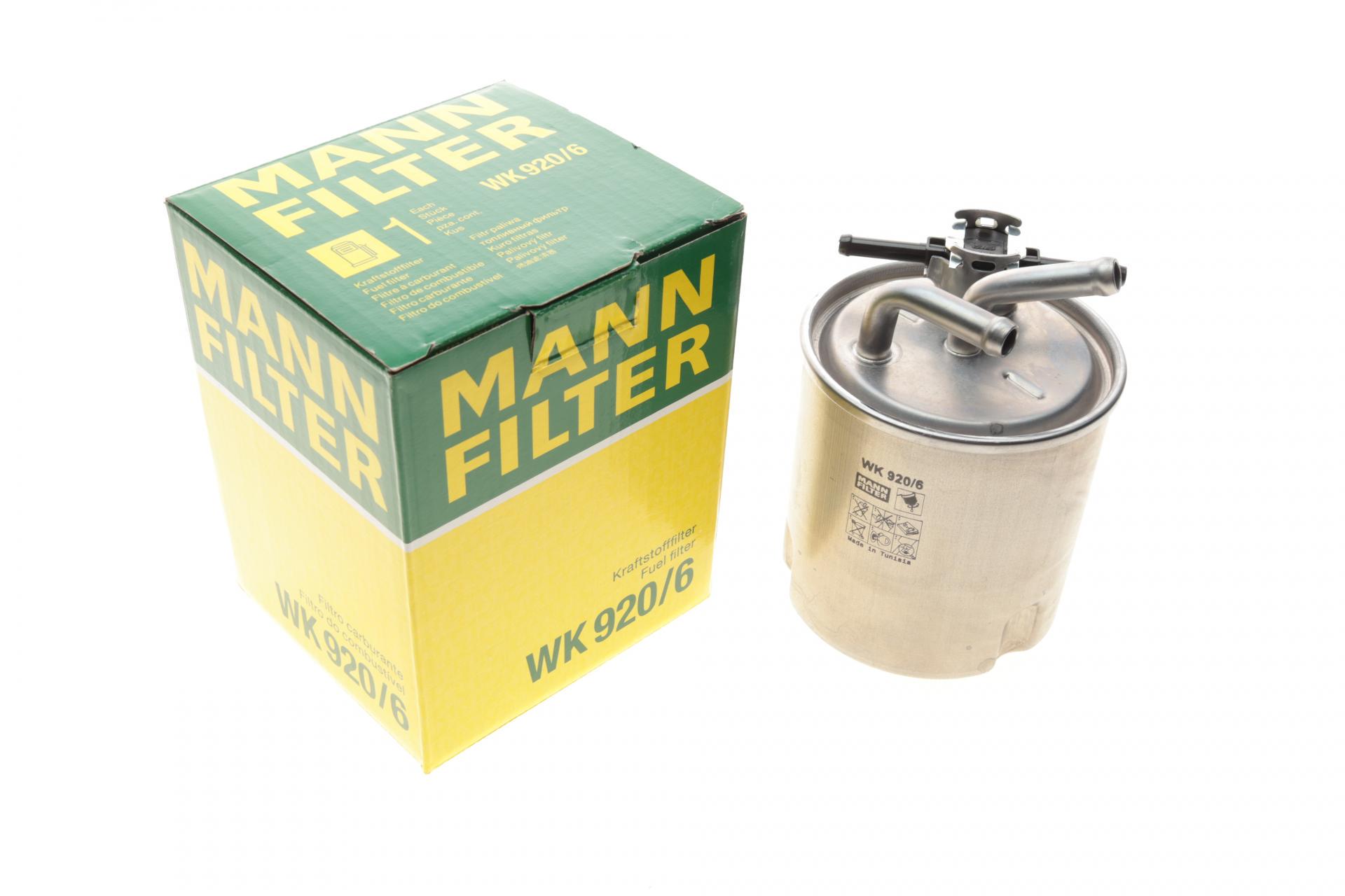 Фильтр топливный Mann-Filter для Nissan Navara/Armada 2,5dCi 05- (WK 920/6)