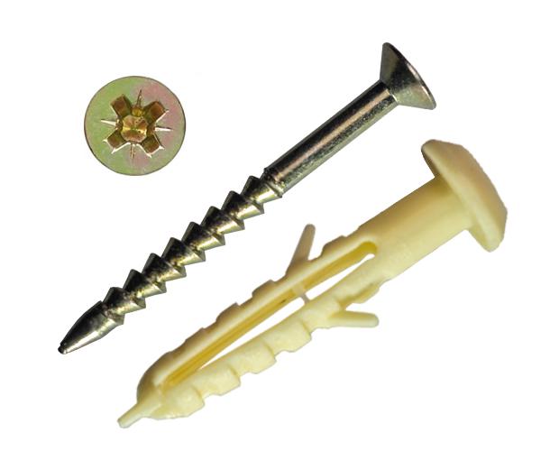 Забивной дюбель быстрого монтажа с буртиком полипропиленовый PZ2 MAXPRO 8,0х45 мм 100 шт. (SMTG-8045) - фото 2 Забивной дюбель быстрого монтажа с буртиком полипропиленовый PZ2 MAXPRO 8,0х45 мм 100 шт. (SMTG-8045) - фото 2