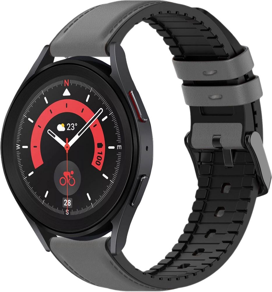 Ремешок кожаный Tamyx для Galaxy Watch 5 Pro Grey (31607-33) Ремешок кожаный Tamyx для Galaxy Watch 5 Pro Grey (31607-33)