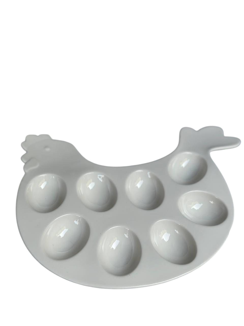 Блюдо для яиц Stenson MC5084 керамика 26,5х20,5х2 см Белый (MC5084 )