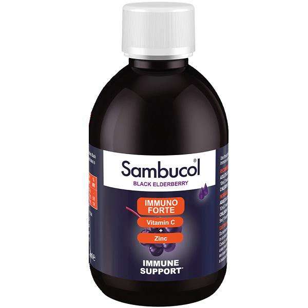 Бузина Sambucol Black Elderberry Immuno Forte + Vitamin C + Zinc 230 мл (000019978)