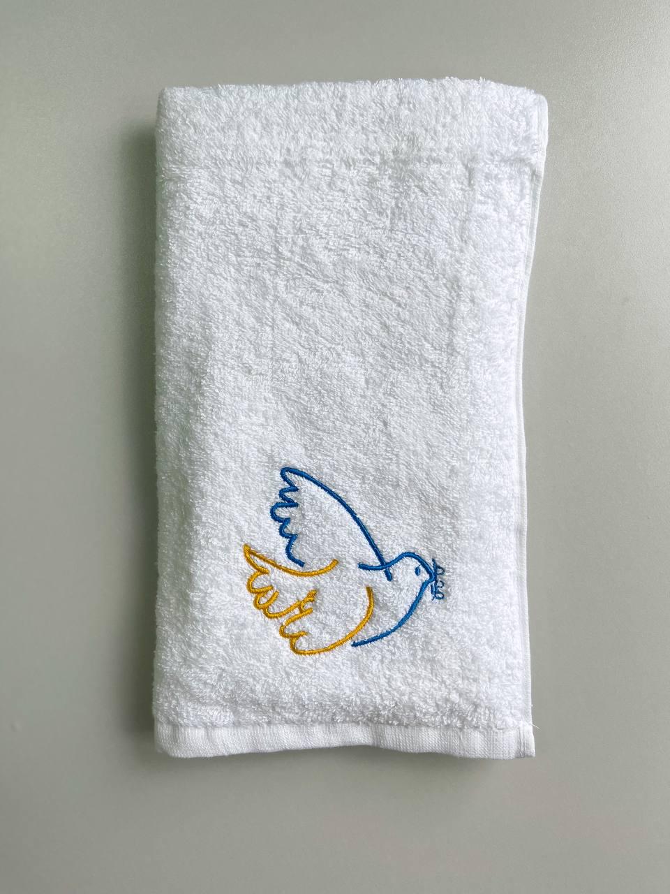 Полотенце махровое Голубь мира 100% хлопок 40х70 см (8095124)