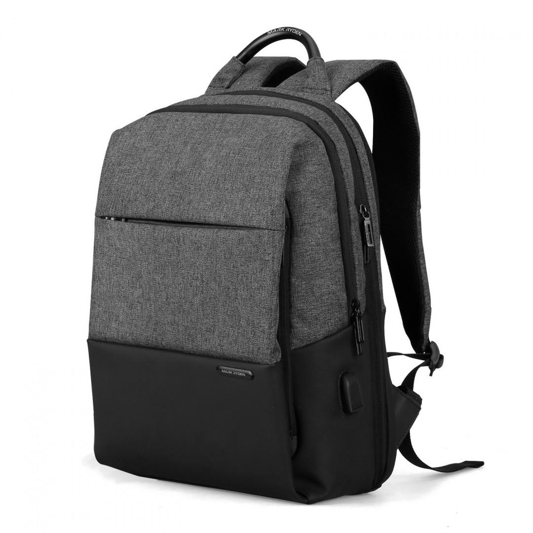 Міський рюкзак MARK RYDEN Luxe Classic MR9618 для ноутбука 15,6" з USB 25 л Темно-сірий