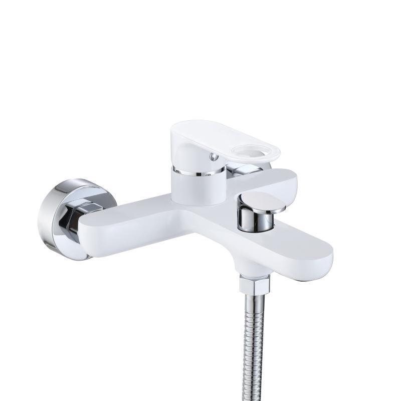 Смеситель для ванны Qtap Jay QTJAY259CRW45553 с душевым гарнитуром Chrome/White (SD00051677)