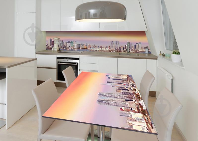 Наклейка 3Д виниловая на стол Zatarga «Деловой квартал» 600х1200 мм для домов, квартир, столов, кофейн, кафе Наклейка 3Д виниловая на стол Zatarga «Деловой квартал» 600х1200 мм для домов, квартир, столов, кофейн, кафе