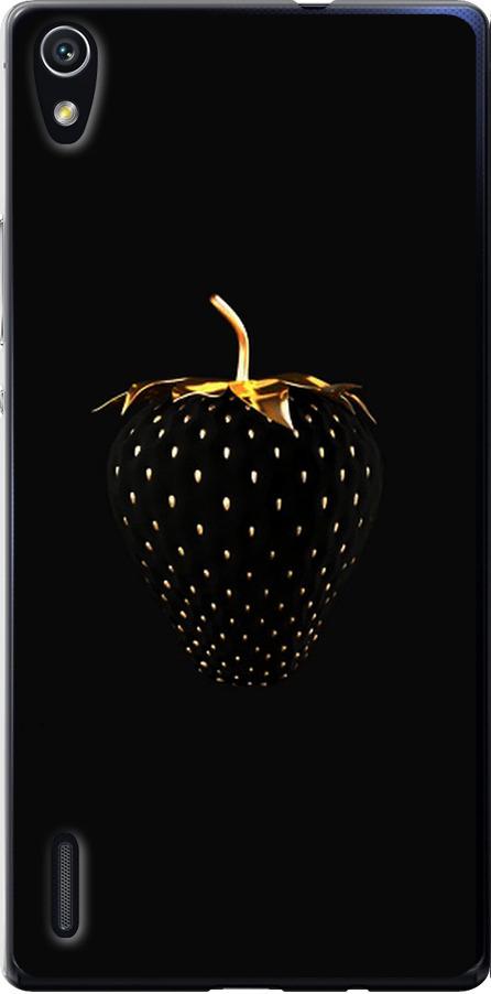 Чохол на Huawei Ascend P7 Чорна полуниця (3585u-49-42517)