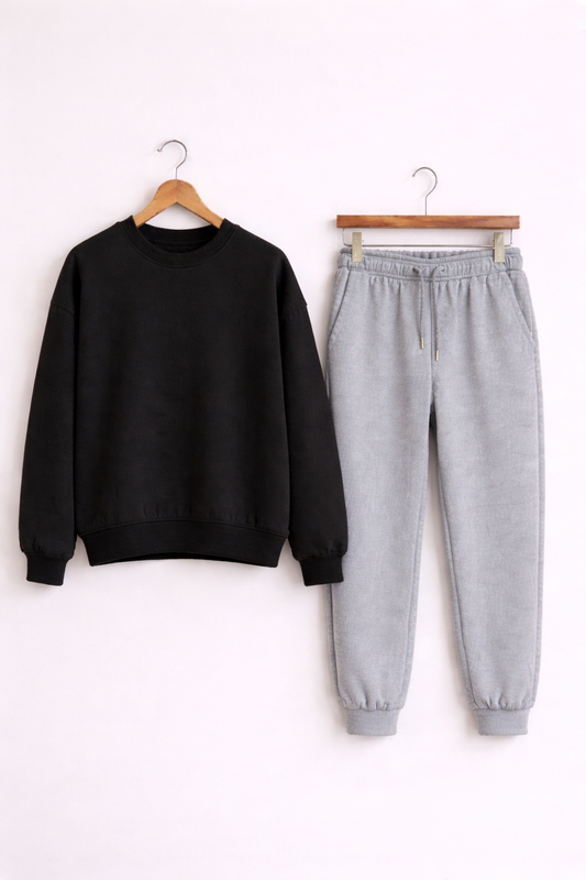 Спортивний костюм чоловічий весняний Zruchno світшот та штани S Чорно-сірий (33500458)