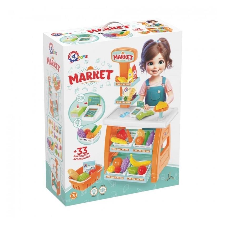 Набор ТехноК Маркет с прилавком и продуктами Разноцветный (IG-173-N-684)