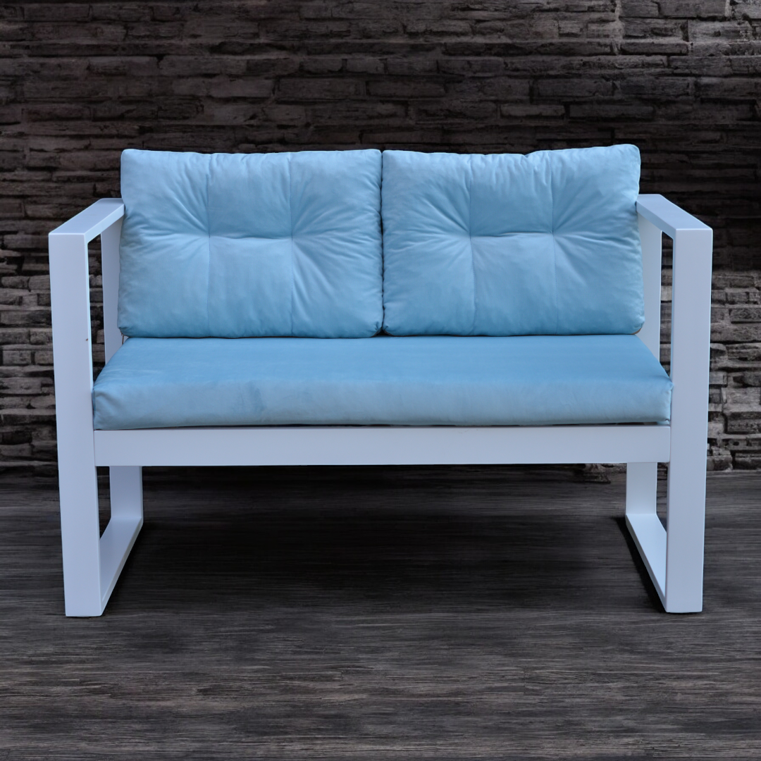 Диван WLS D11 клен в стиле лофт Бирюзовый (D-11/L/110/1/K/2/02/P) - фото 4 Диван WLS D11 клен в стиле лофт Бирюзовый (D-11/L/110/1/K/2/02/P) - фото 4