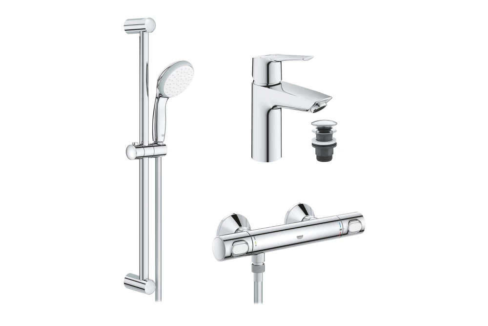 Набор смесителей для ванной комнаты Grohe QuickFix Start S-Size 34841551TS 2в1 (374079)