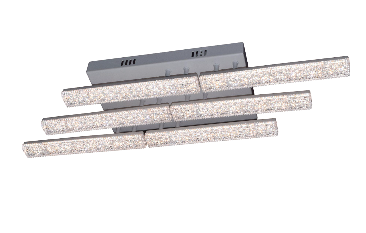 Люстра светодиодная акриловая Valeso V 3447-6С WH с пультом