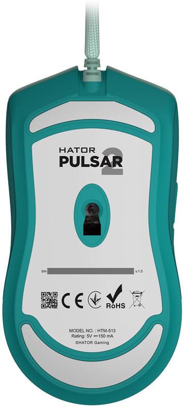 Мишка ігрова провідна Hator Pulsar 2 16000 dpi RGB Kailh Mint (629404) - фото 5 Мишка ігрова провідна Hator Pulsar 2 16000 dpi RGB Kailh Mint (629404) - фото 5