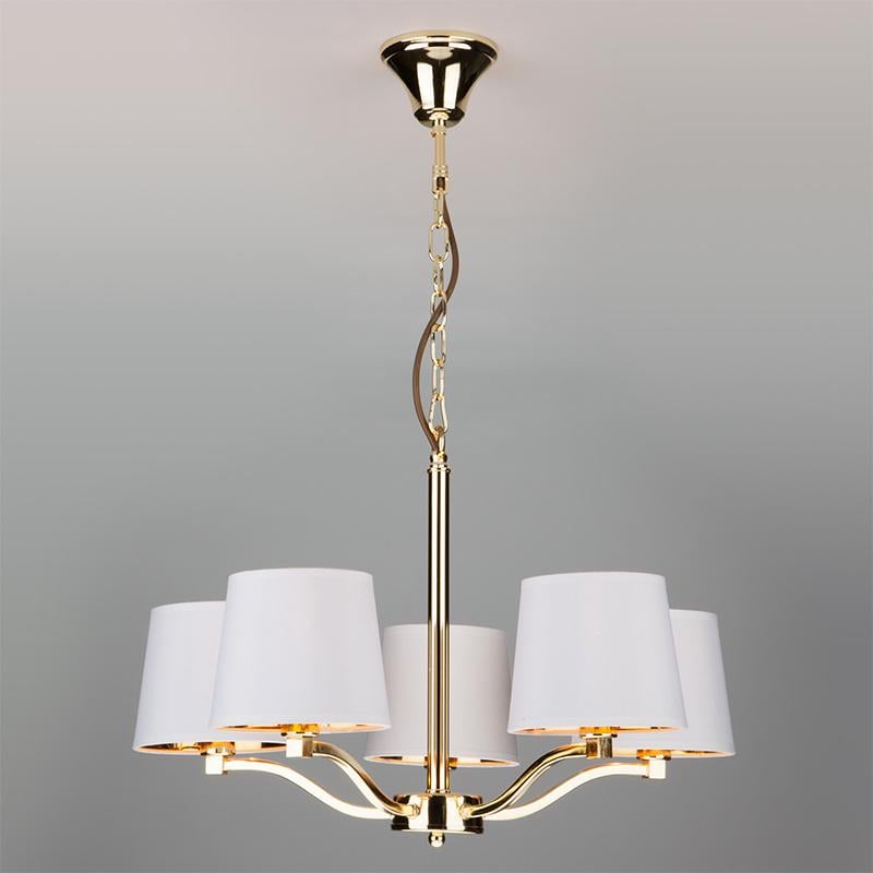 Люстра подвесная с абажурами LightHouse NM-14749/5 D+E14 TK Золотой (15979)