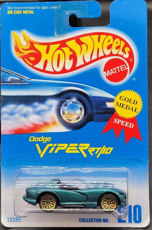 Игрушечная машинка Hot Wheels Dodge Viper RT/10 1995 №210 lw Green (13585-lw) Игрушечная машинка Hot Wheels Dodge Viper RT/10 1995 №210 lw Green (13585-lw)