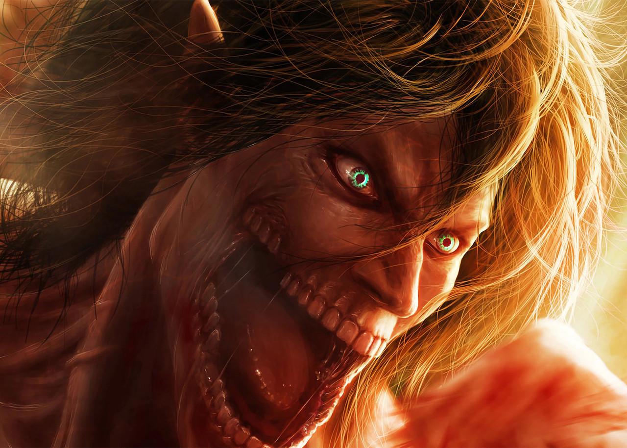 Картина постер Gee! Attack on Titan Атака титанов фан 60x40 см AT 09.053