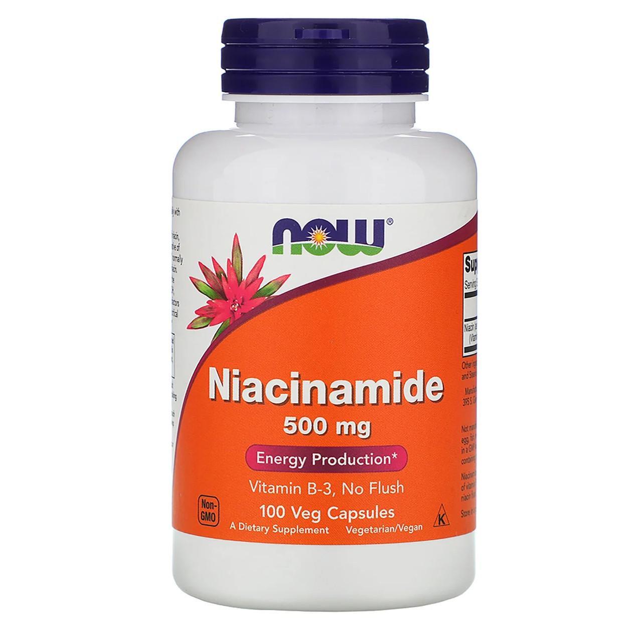 Ниацинамид Now Foods Niacinamide витамин B3 100 вегетарианских капс. (1551584001)