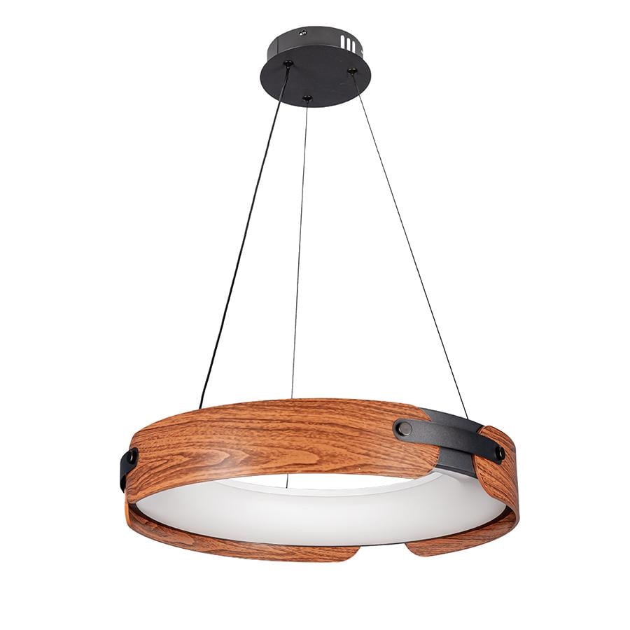 Люстра подвесная светодиодное кольцо Levistella 781P3958 480 DWD Черный/Темное дерево