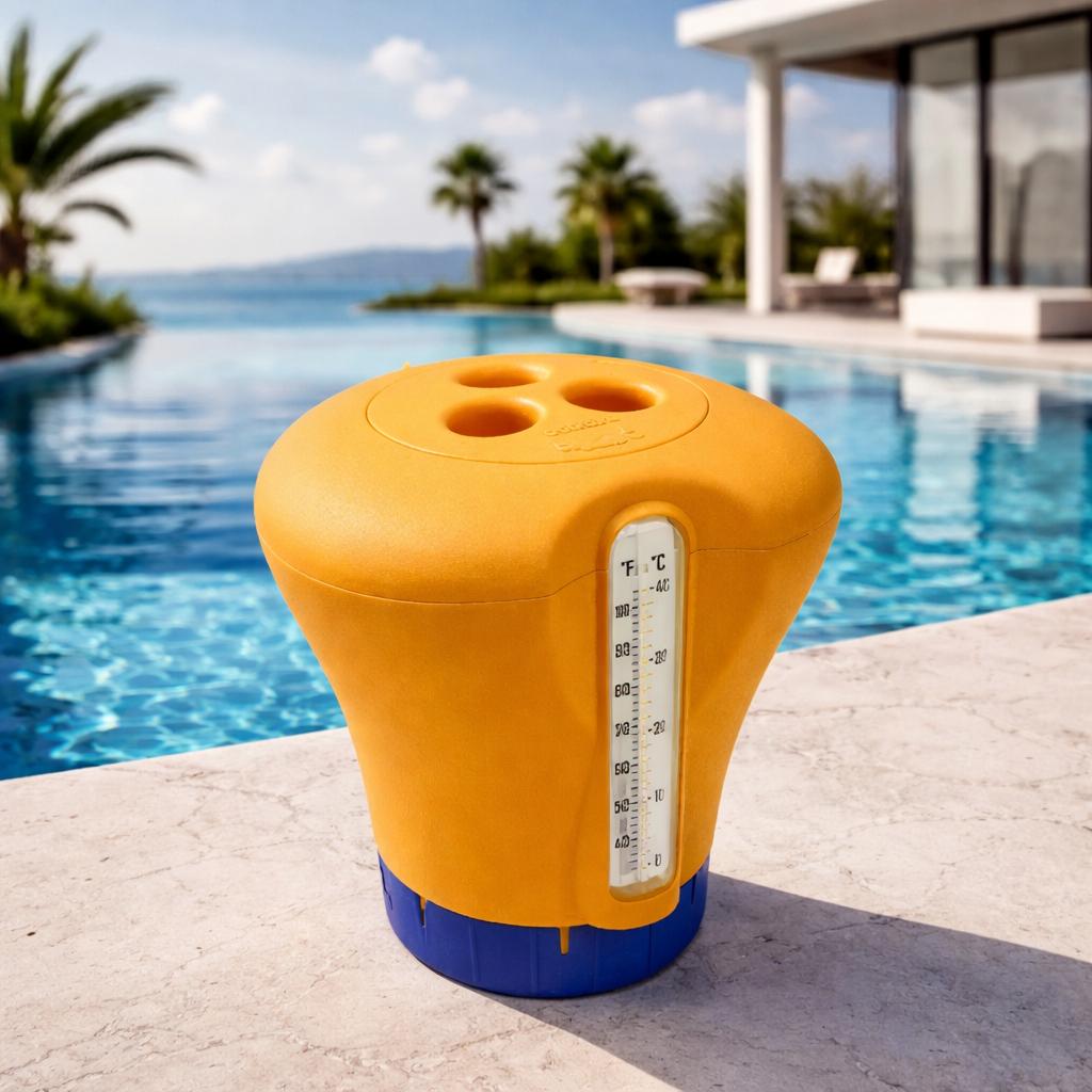 Дозатор Kokido K619BU с термометром d 75 мм Оранжевый (12171)