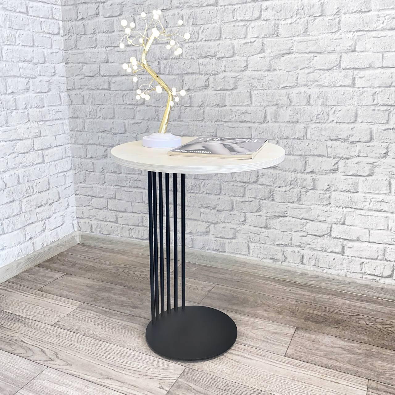 Журнальний столик Krei Арфа стільниця Д-500 низ Д-300х6 Н 620 мм Ясень/Чорний (ГЖС2007.60.2) - фото 1 Журнальний столик Krei Арфа стільниця Д-500 низ Д-300х6 Н 620 мм Ясень/Чорний (ГЖС2007.60.2) - фото 1