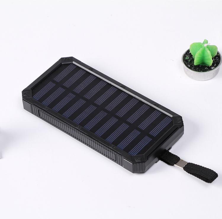 Повербанк Solar 20000 mAh с фонарем с солнечной панелью Черный - фото 2