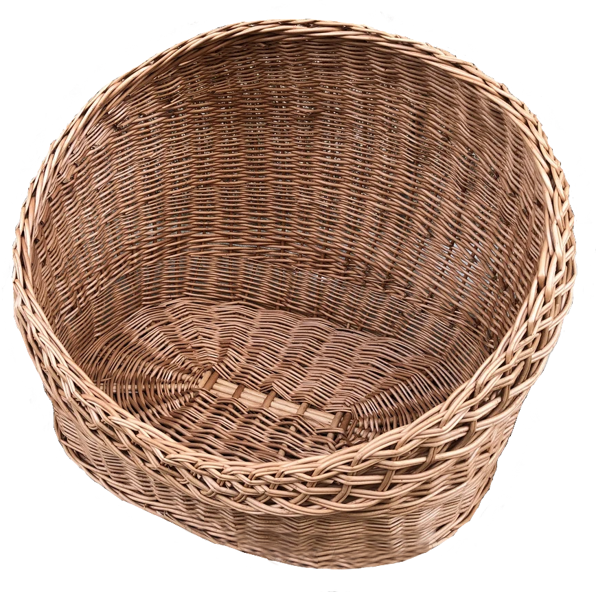 Кошик-лежанка плетена для домашніх улюбленців