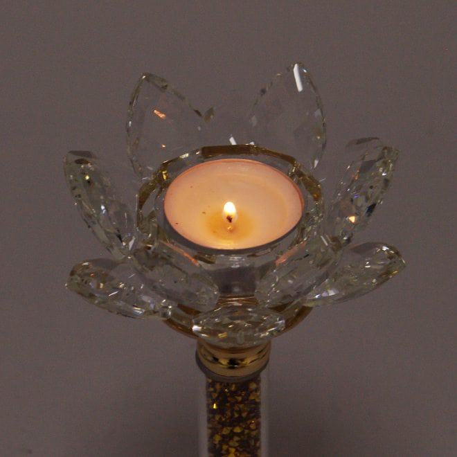 Підсвічник металевий Flora 30,5 см Золотий (36752) - фото 5