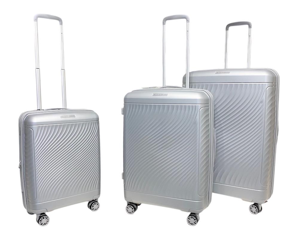 Комплект чемоданов Snowball 49703 Серебряный (31706254)