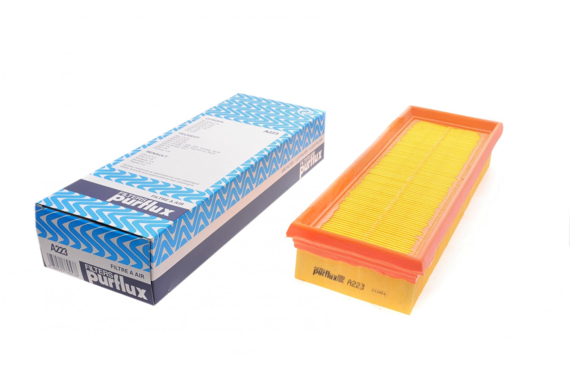 Фильтр воздушный PURFLUX для Renault Kangoo 1,4i/Citroen Berlingo/Peugeot Partner 1,8i 97- A223)