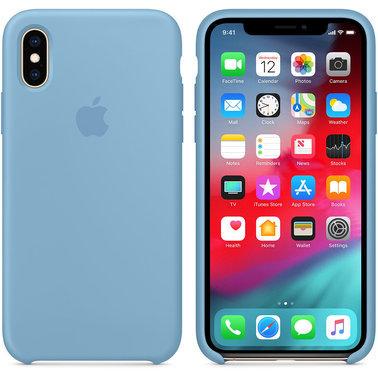 Чехол-накладка Apple Silicone Case for iPhone Xs, Cornflower (HC)
