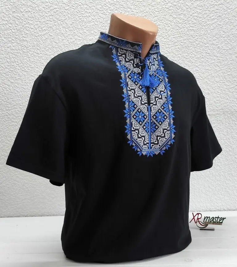 Вышиванка мужская Волошковое поле XRMASTER S Черный (0001110) - фото 7 Вышиванка мужская Волошковое поле XRMASTER S Черный (0001110) - фото 7