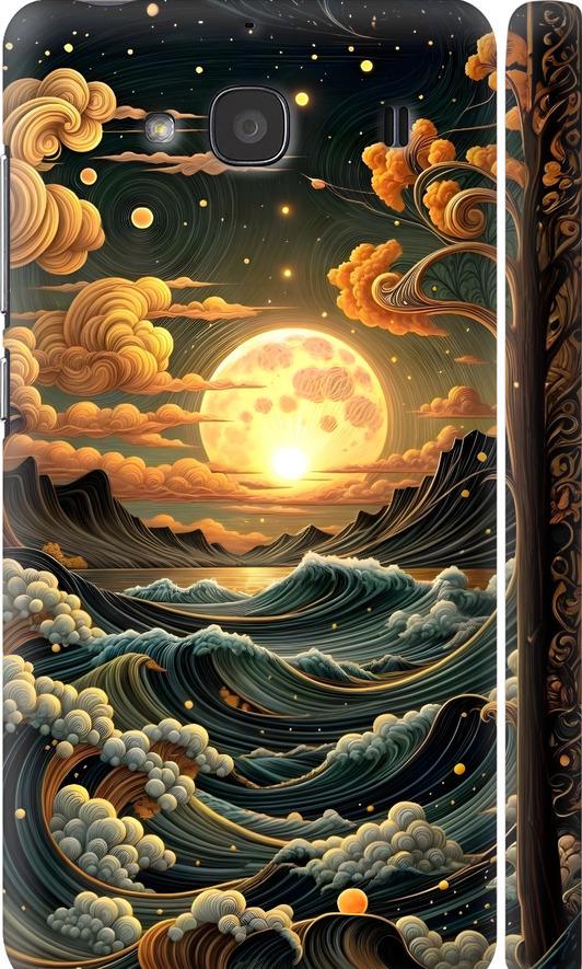 Чехол на Xiaomi Redmi 2 Арт волны (6332c-98-42517)