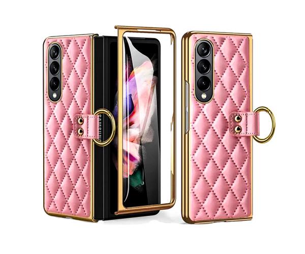 Чехол-накладка Lingge для Samsung Galaxy Z Fold4 Розовый Чехол-накладка Lingge для Samsung Galaxy Z Fold4 Розовый