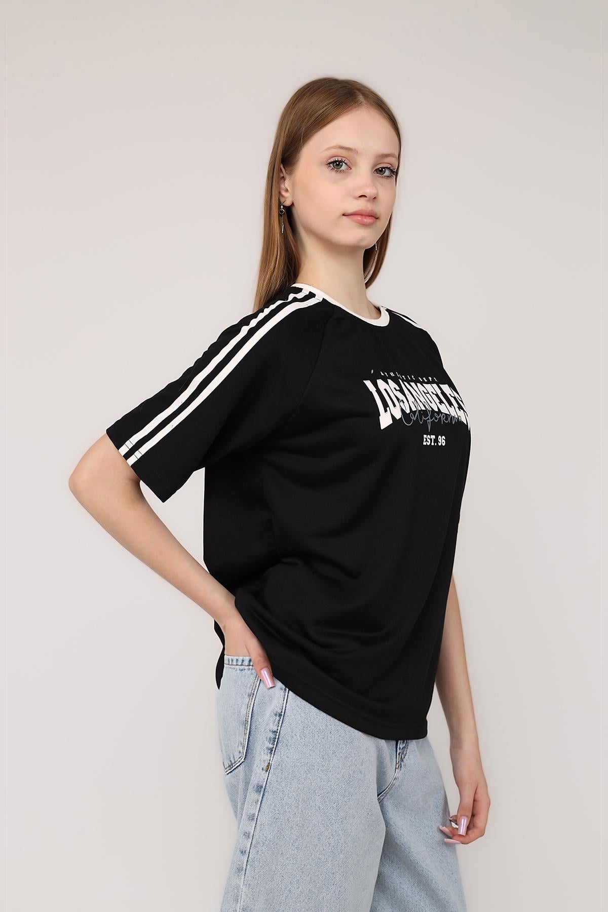 Футболка с коротким рукавом женская ЦБ-00275597 р. 48 Черный (SKT001061994)