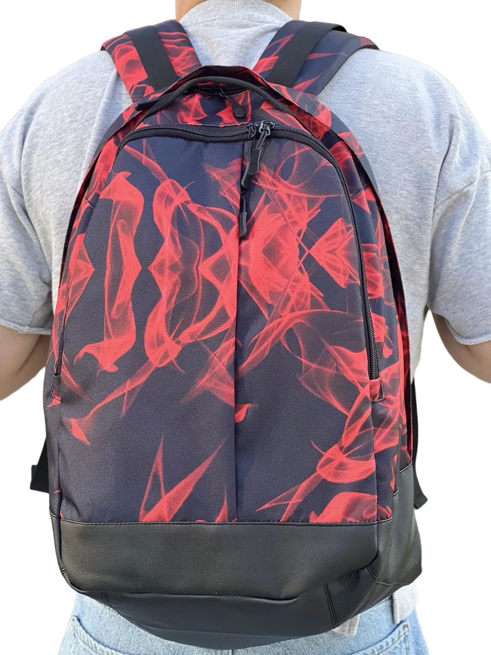 Городской рюкзак Tobeyou School с принтом огонь классической формы 30 л (398470881)