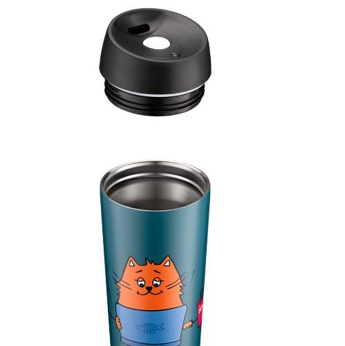 Термокружка Ardesto Coffee Time Red Cat AR2645CG 450 мл Синий - фото 4 Термокружка Ardesto Coffee Time Red Cat AR2645CG 450 мл Синий - фото 4