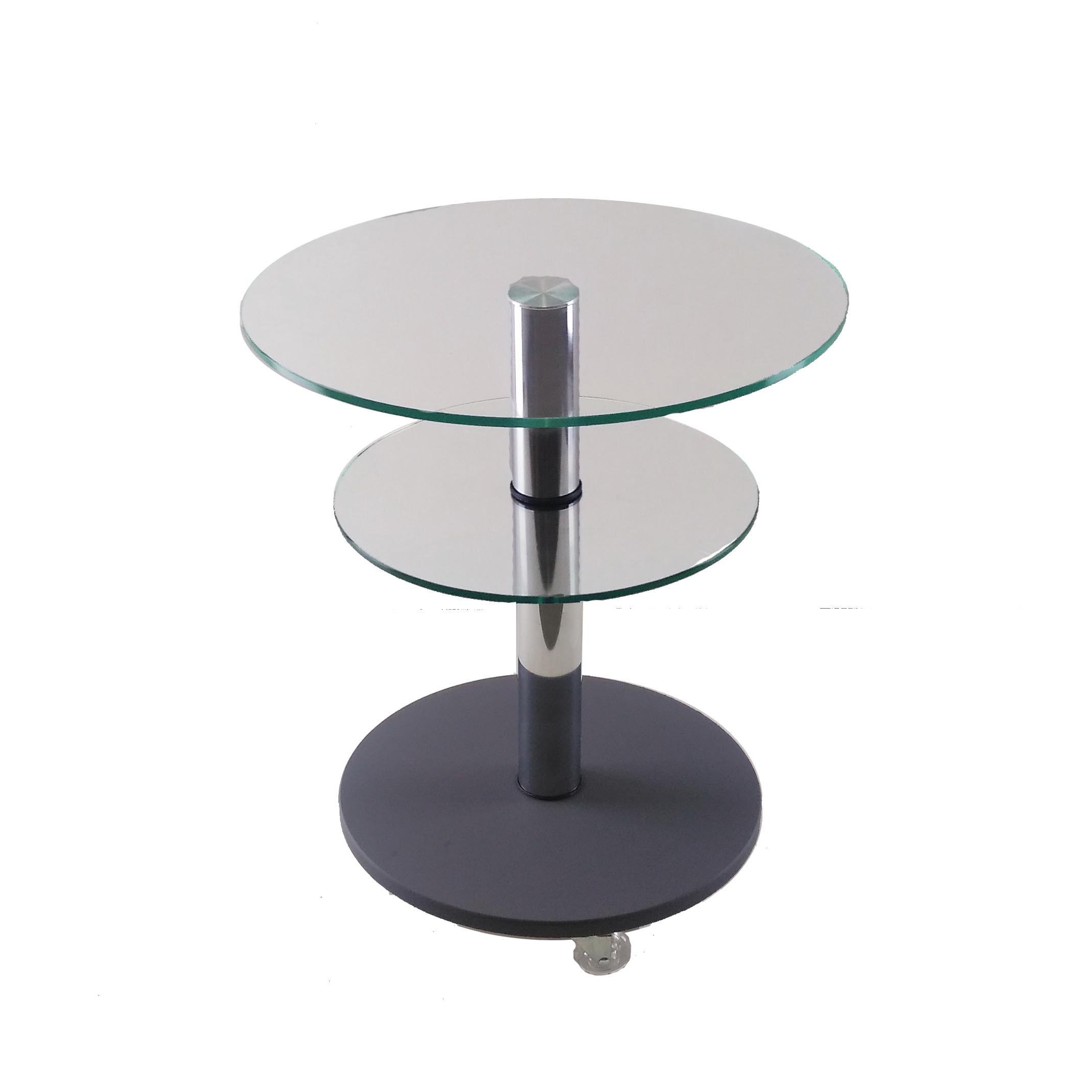 Стол журнальный стеклянный Commus Bravo Light K clear-gray-chr60 Серый (433810237) - фото 1 Стол журнальный стеклянный Commus Bravo Light K clear-gray-chr60 Серый (433810237) - фото 1