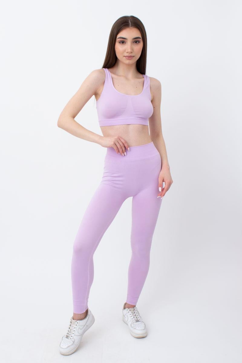 Леггинсы женские бесшовные Giulia LEGGINGS 02 из микрофибры S/M Violet (4823116907119)