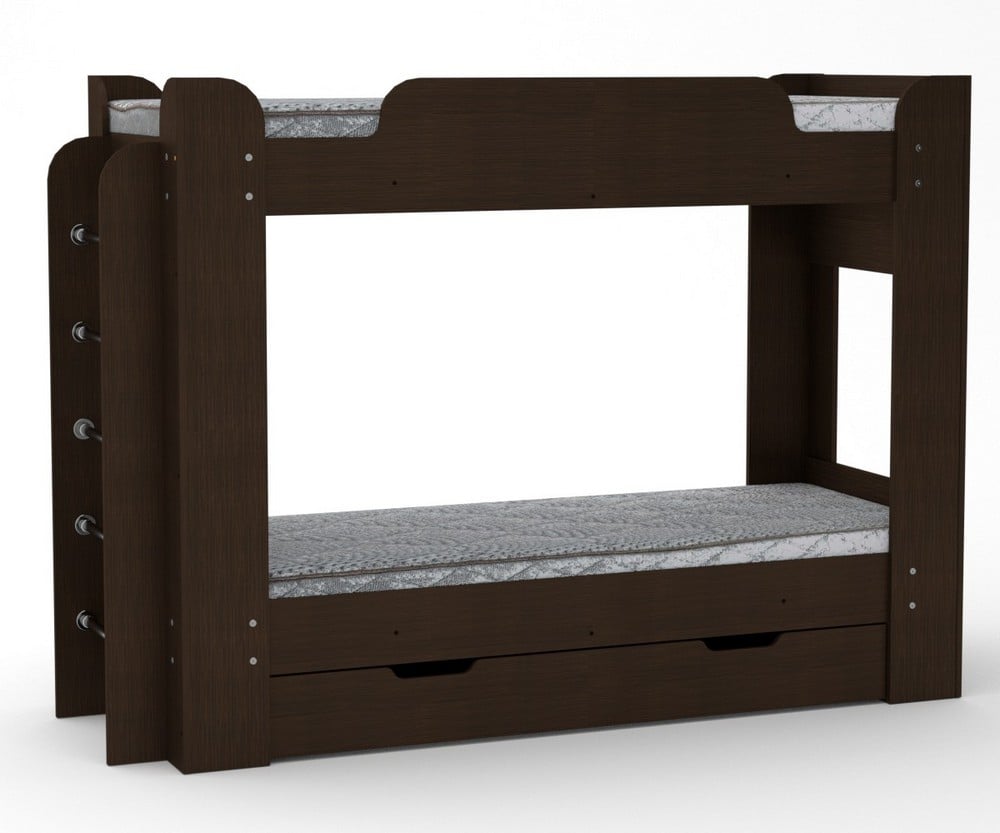 Ліжко двоярусне Компаніт Твікс-1 Венге (11846) - фото 1 Ліжко двоярусне Компаніт Твікс-1 Венге (11846) - фото 1