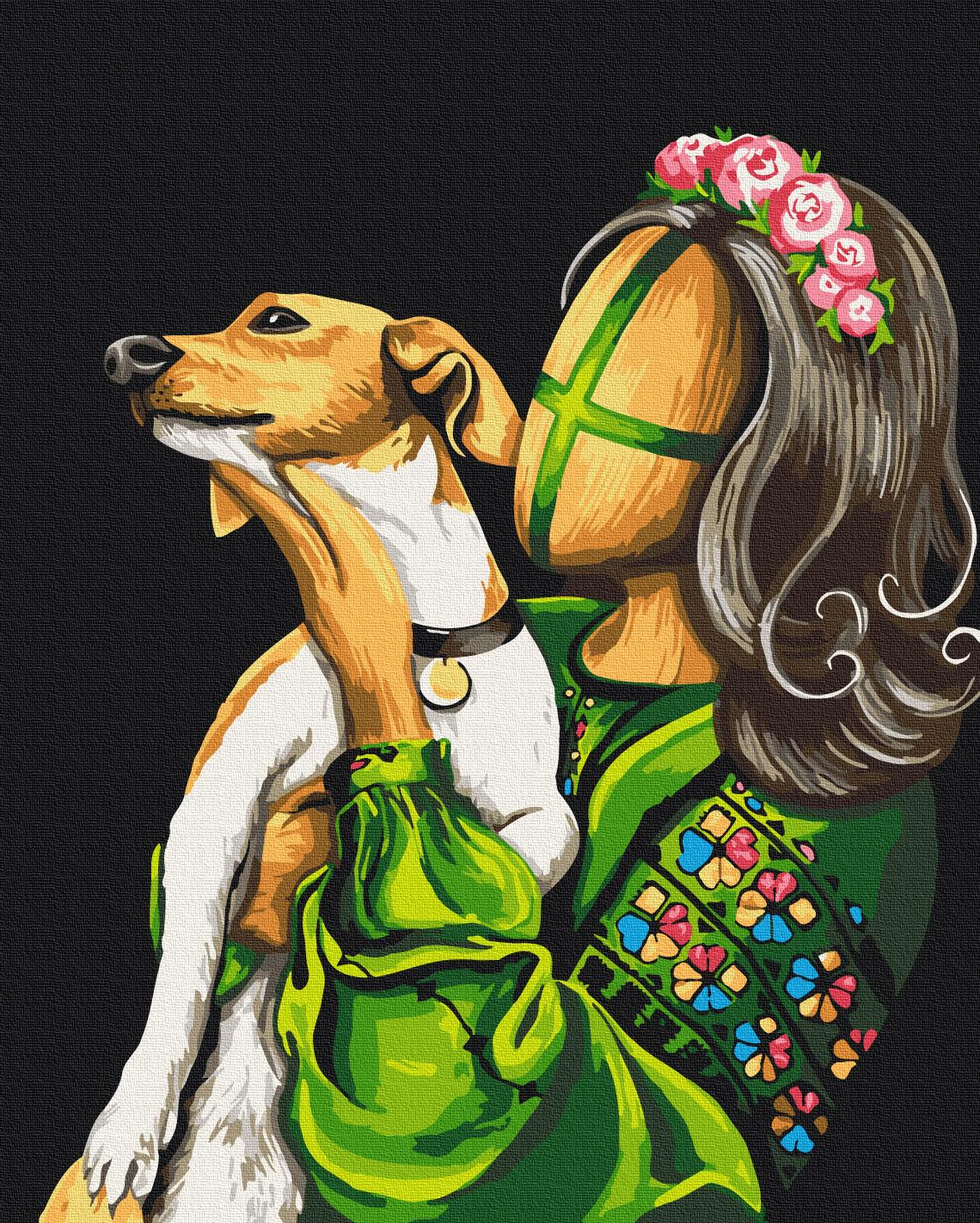 Картина по номерам Brushme Мотанка с собакой 40x50 см (BS54119)