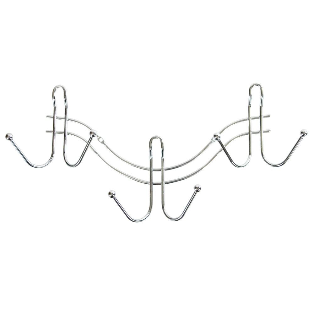 Вешалка настенная AWD interior на 6 крючков 18x42,5x3,5 см метал хромированный (AWD02090190)