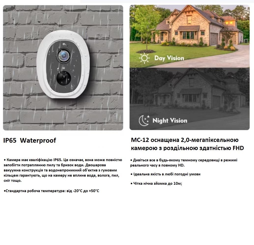 Видеокамера автономная уличная МС-14 Wi-Fi 1080Р с датчиком движения и обратной связью - фото 7 Видеокамера автономная уличная МС-14 Wi-Fi 1080Р с датчиком движения и обратной связью - фото 7