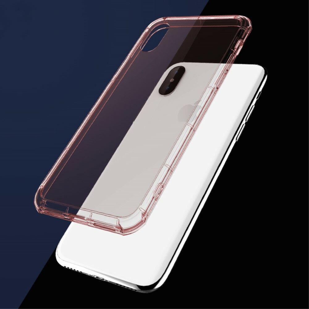 Прозрачный чехол накладка Rock Fence Pro Series Case for iPhone X, Pink - фото 4