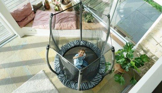 Батут детский Exit Tiggy с внутренней сеткой 140 см Серый (2654929974) - фото 6 Батут детский Exit Tiggy с внутренней сеткой 140 см Серый (2654929974) - фото 6