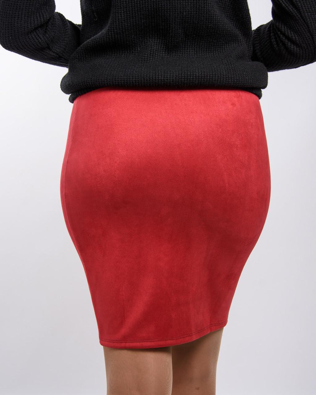 Юбка замшевая 0088-1 M Red - фото 6 Юбка замшевая 0088-1 M Red - фото 6