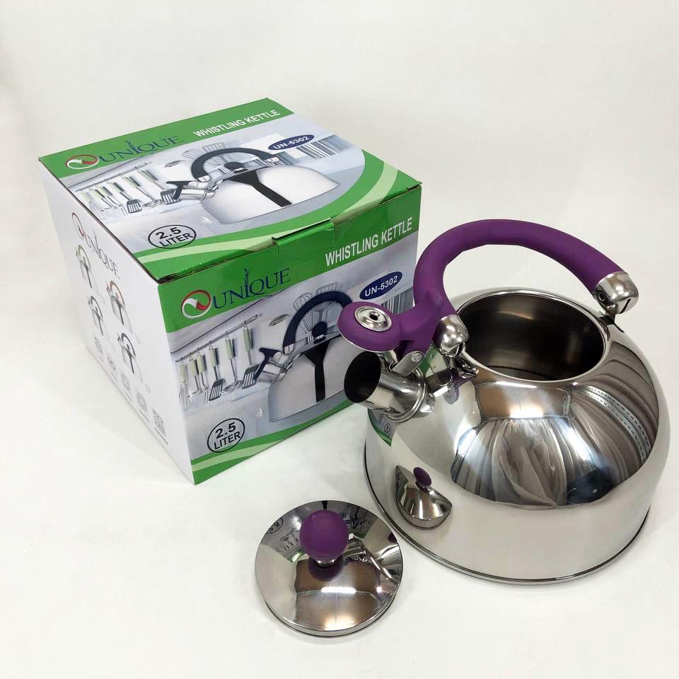 Чайник Unique со свистком 2,5л (UN-5302) - фото 3