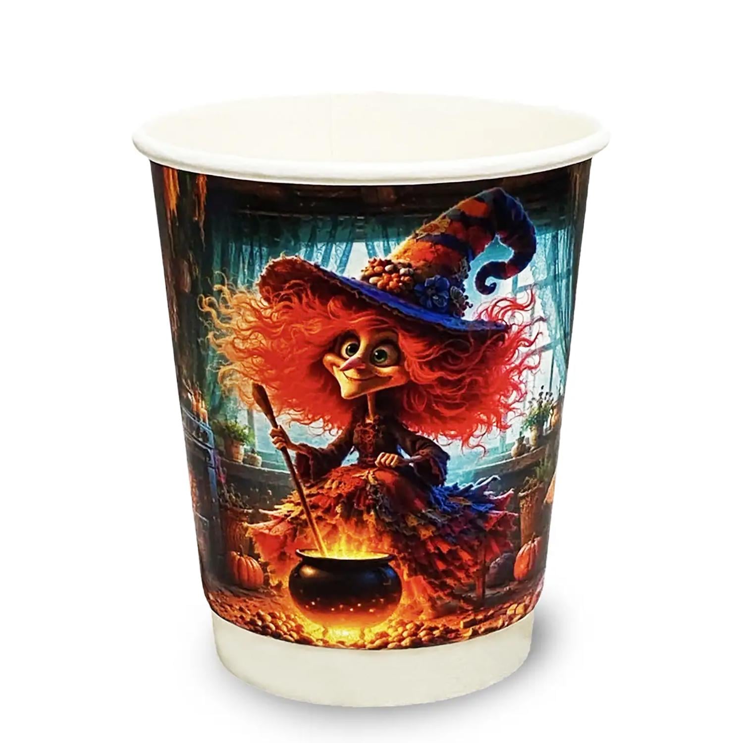 Стаканы двухслойные HALLOWEEN бумажные 270 мл 100 шт. (38406471)