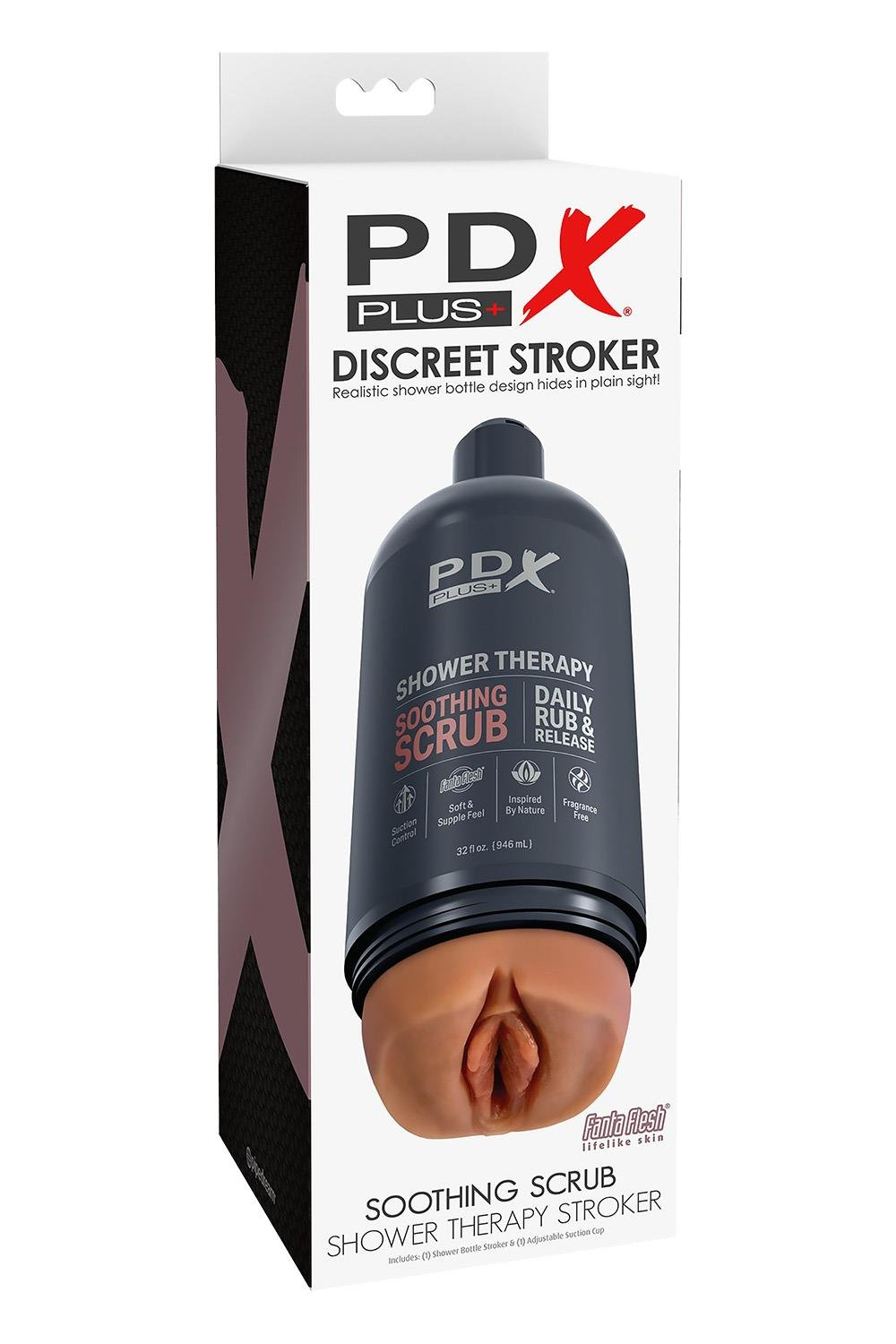Мастурбатор в колбе PipeDream PDX Plus Shower Therapy 28,5 см Черный (P61547)