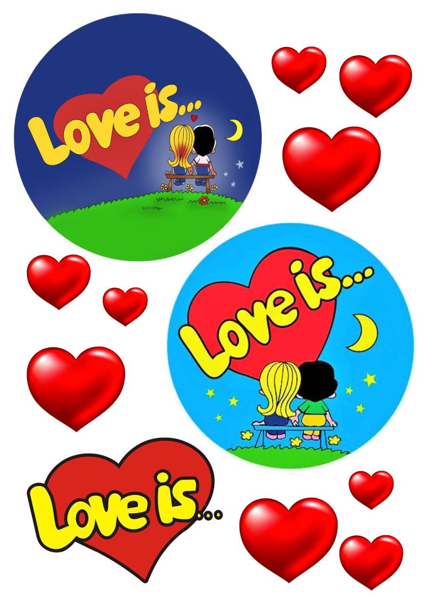 Картинка на торт вафельна День Св.Валентина №30 (16233)