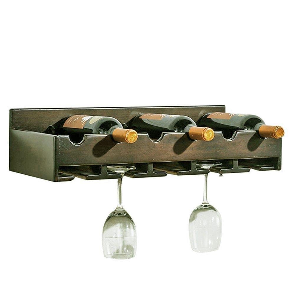 Полка для вина настенная из дерева Нарасино Мокко (ПНК-007710)